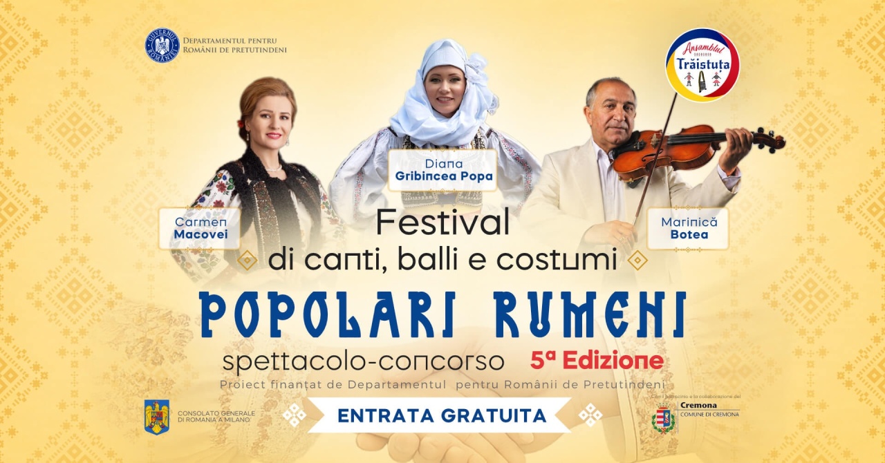 Festival  di canti, balli e costumi Popolari Rumeni spettacolo-concorso 5a Edizione