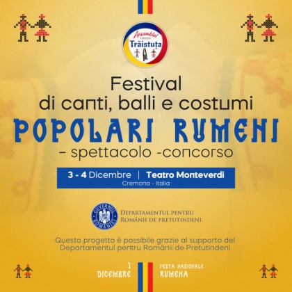 Festival  di canti, balli e costumi Popolari Rumeni -spettacolo -concorso